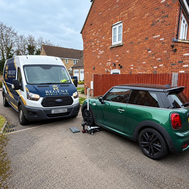 Roadside mobile tyre fitting